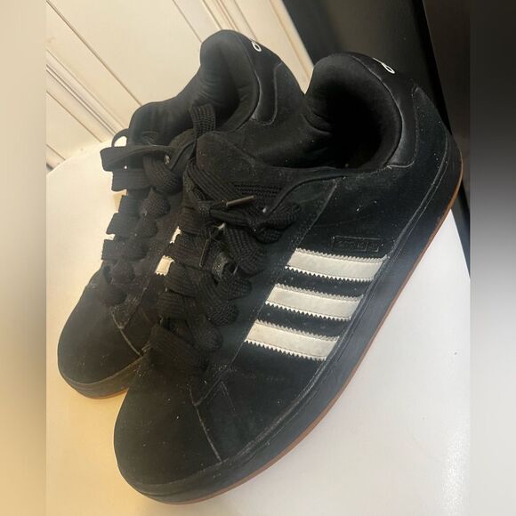 Adidas 056646 Black Suede Men Sneakers Size 11 - Picture 5 of 10